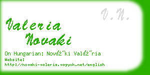 valeria novaki business card